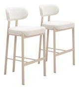 Aurea Light Gray Barstool (Set of 2) by Zuomod at Eve Furniture