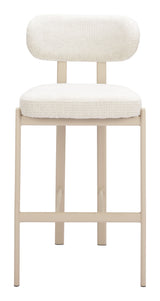 Aurea Light Gray Barstool (Set of 2) by Zuomod at Eve Furniture