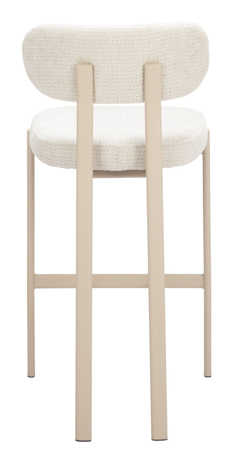 Aurea Light Gray Barstool (Set of 2) by Zuomod at Eve Furniture