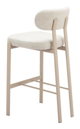 Aurea Light Gray Barstool (Set of 2) by Zuomod at Eve Furniture
