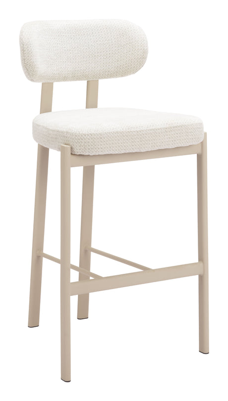 Aurea Light Gray Barstool (Set of 2) by Zuomod at Eve Furniture