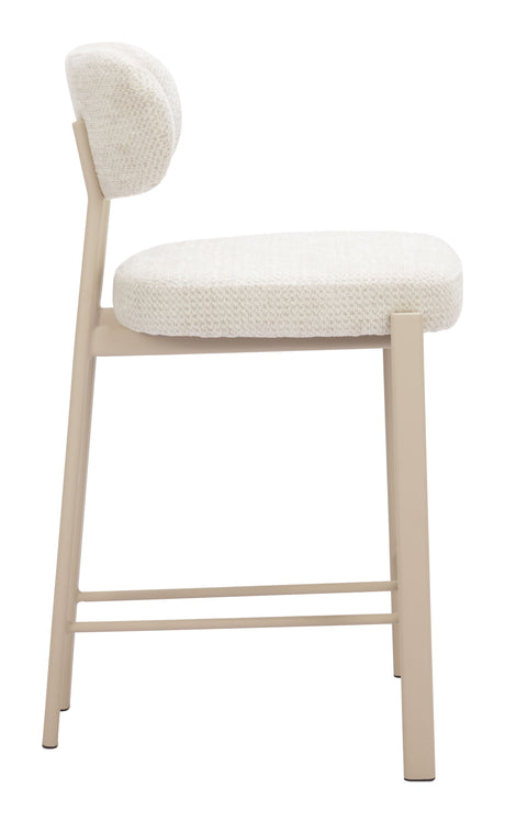 Aurea Light Gray Counter Stool (Set of 2) by Zuomod at Eve Furniture