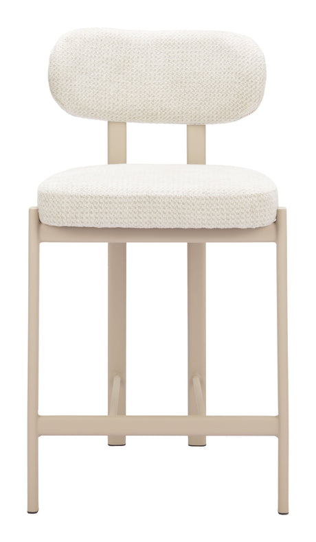 Aurea Light Gray Counter Stool (Set of 2) by Zuomod at Eve Furniture