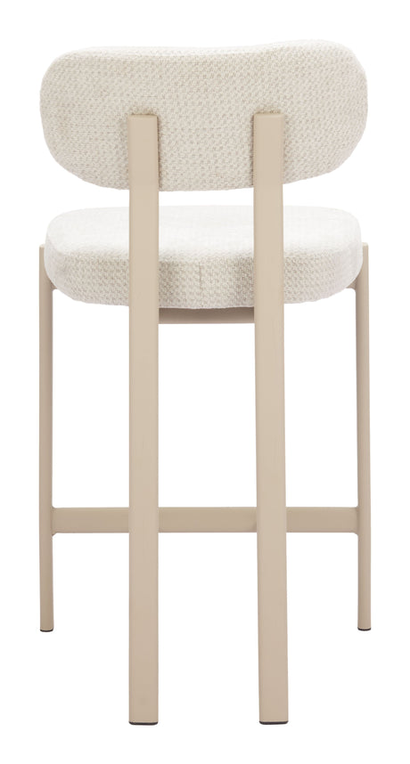 Aurea Light Gray Counter Stool (Set of 2) by Zuomod at Eve Furniture