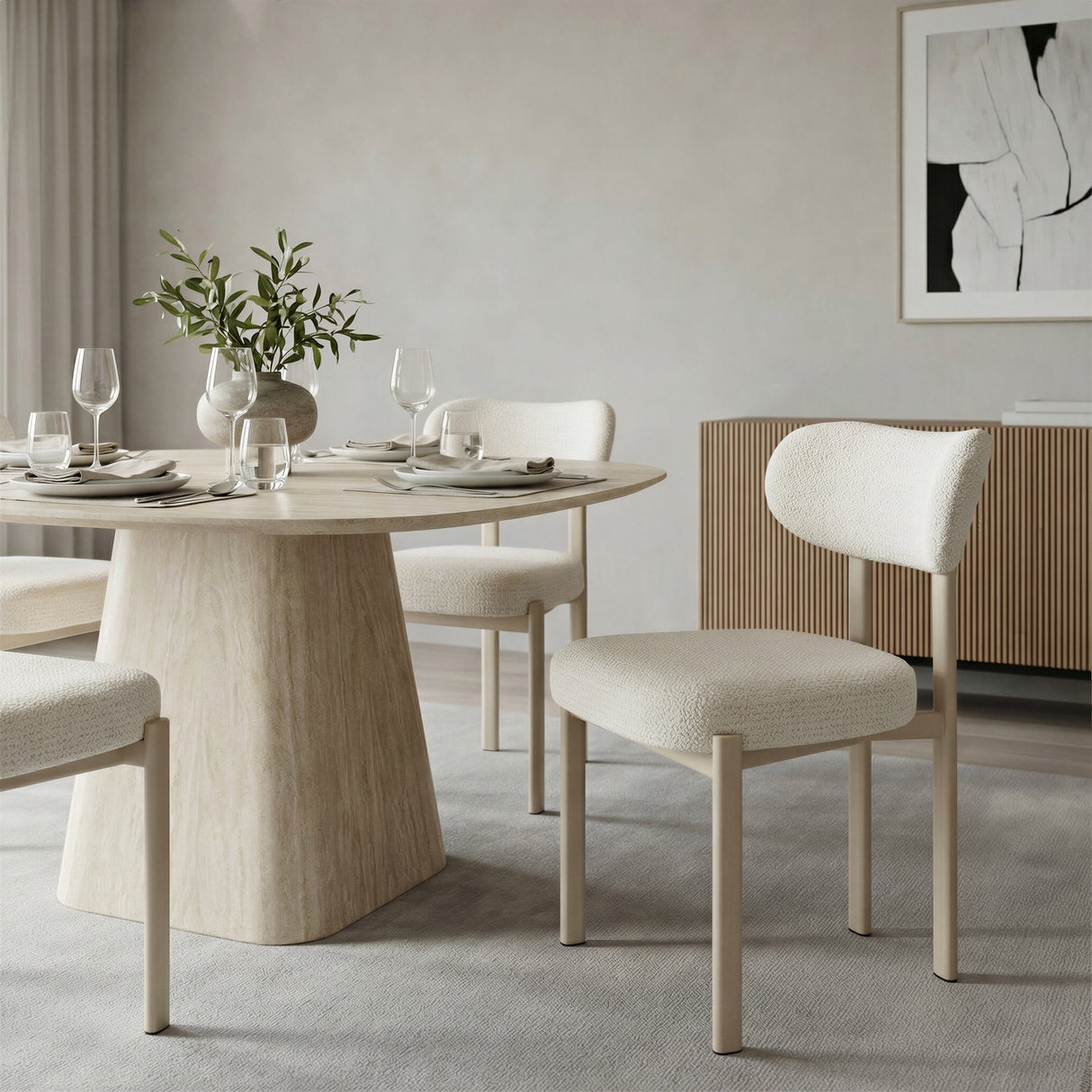 Aurea Light Gray Dining Chair (Set of 4) by Zuomod at Eve Furniture