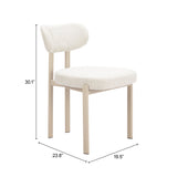 Aurea Light Gray Dining Chair (Set of 4) by Zuomod at Eve Furniture