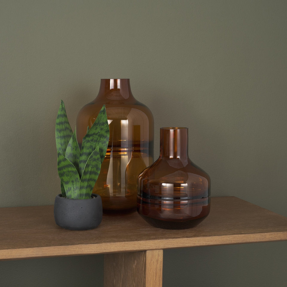 Aurel Tall Orange Glass Vase by Mercana at Eve Furniture