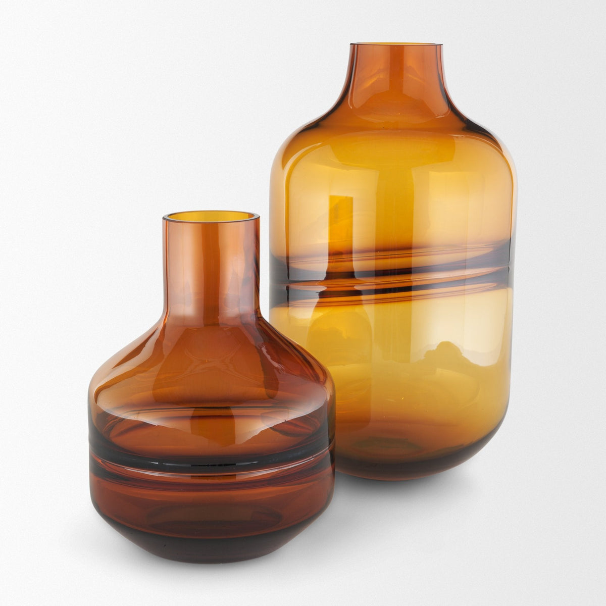 Aurel Tall Orange Glass Vase by Mercana at Eve Furniture