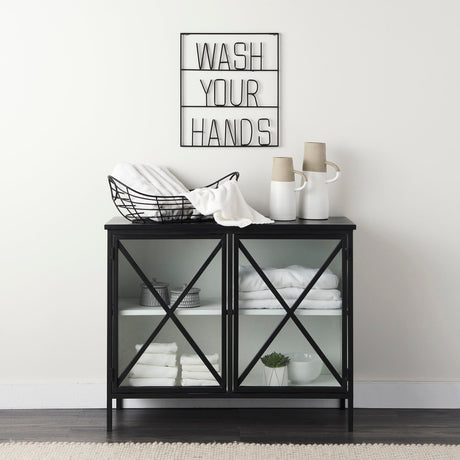 Aurelia Two Door Glass Cabinet by Mercana at Eve Furniture