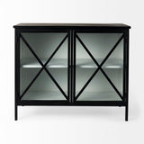 Aurelia Two Door Glass Cabinet by Mercana at Eve Furniture
