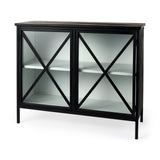 Aurelia Two Door Glass Cabinet by Mercana at Eve Furniture