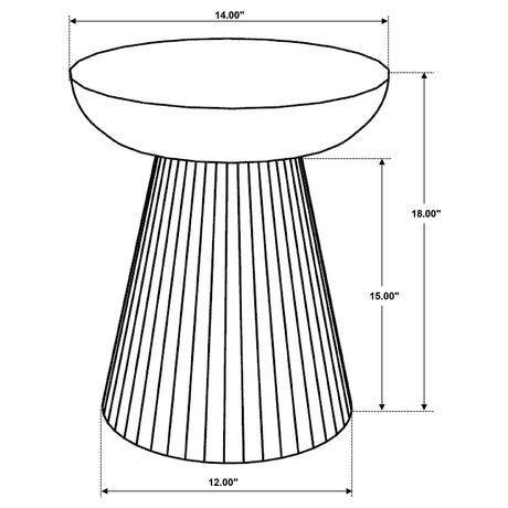 Aureo Wild Honey Round Solid Wood Accent Side Table by Coaster at Eve Furniture