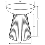 Aureo Wild Honey Round Solid Wood Accent Side Table by Coaster at Eve Furniture