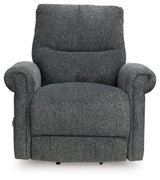 Aureta Charcoal Power Lift Recliner by Ashley at Eve Furniture