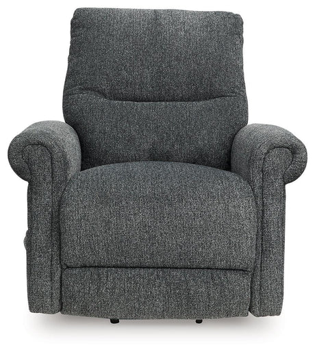 Aureta Charcoal Power Lift Recliner by Ashley at Eve Furniture