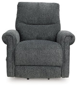 Aureta Charcoal Power Lift Recliner by Ashley at Eve Furniture