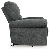Aureta Charcoal Power Lift Recliner by Ashley at Eve Furniture