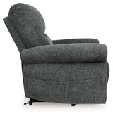 Aureta Charcoal Power Lift Recliner by Ashley at Eve Furniture