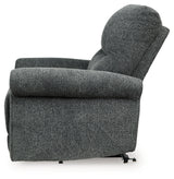 Aureta Charcoal Power Lift Recliner by Ashley at Eve Furniture