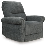 Aureta Charcoal Power Lift Recliner by Ashley at Eve Furniture