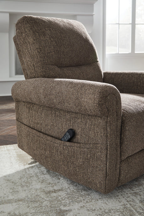 Aureta Earth Power Lift Recliner by Ashley at Eve Furniture