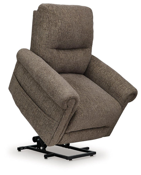Aureta Earth Power Lift Recliner by Ashley at Eve Furniture