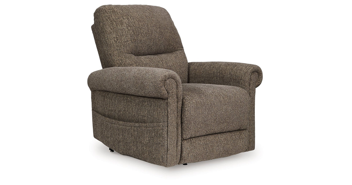 Aureta Earth Power Lift Recliner by ASHLEY FURNITURE at Eve Furniture