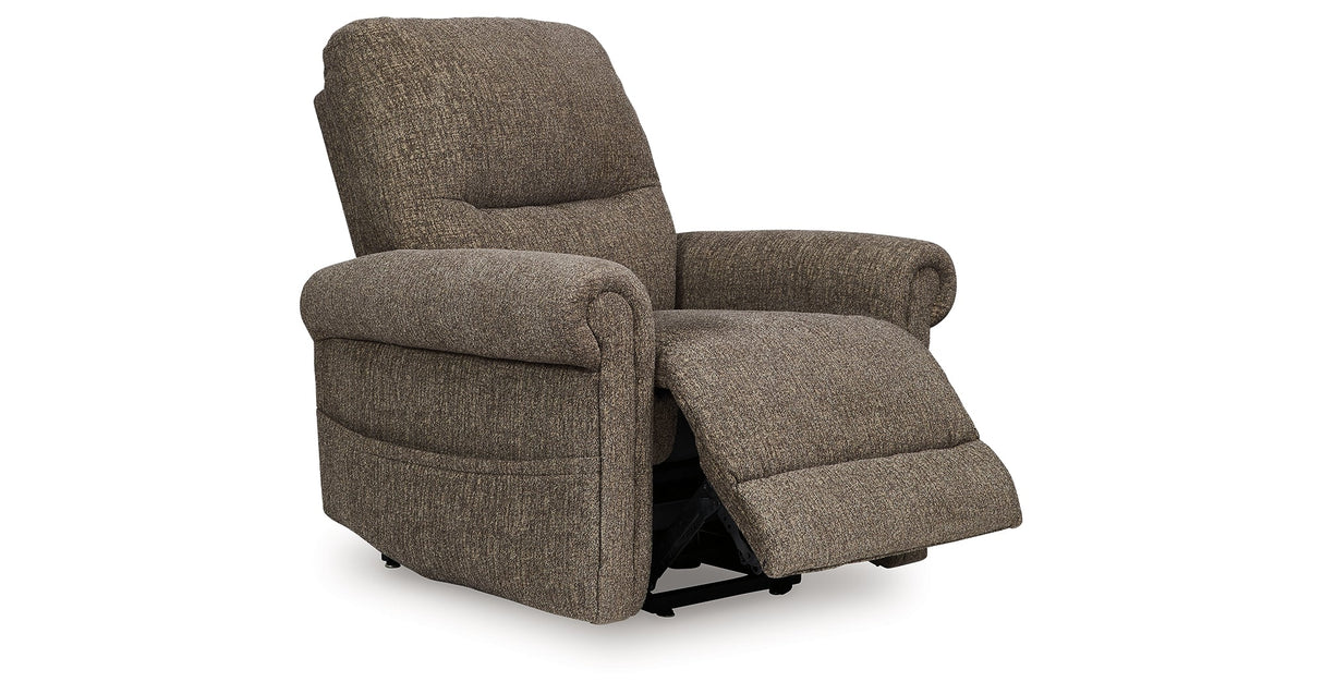 Aureta Earth Power Lift Recliner by ASHLEY FURNITURE at Eve Furniture