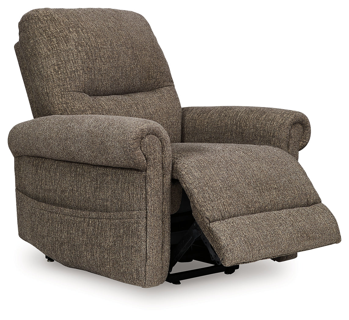 Aureta Earth Power Lift Recliner by ASHLEY FURNITURE at Eve Furniture