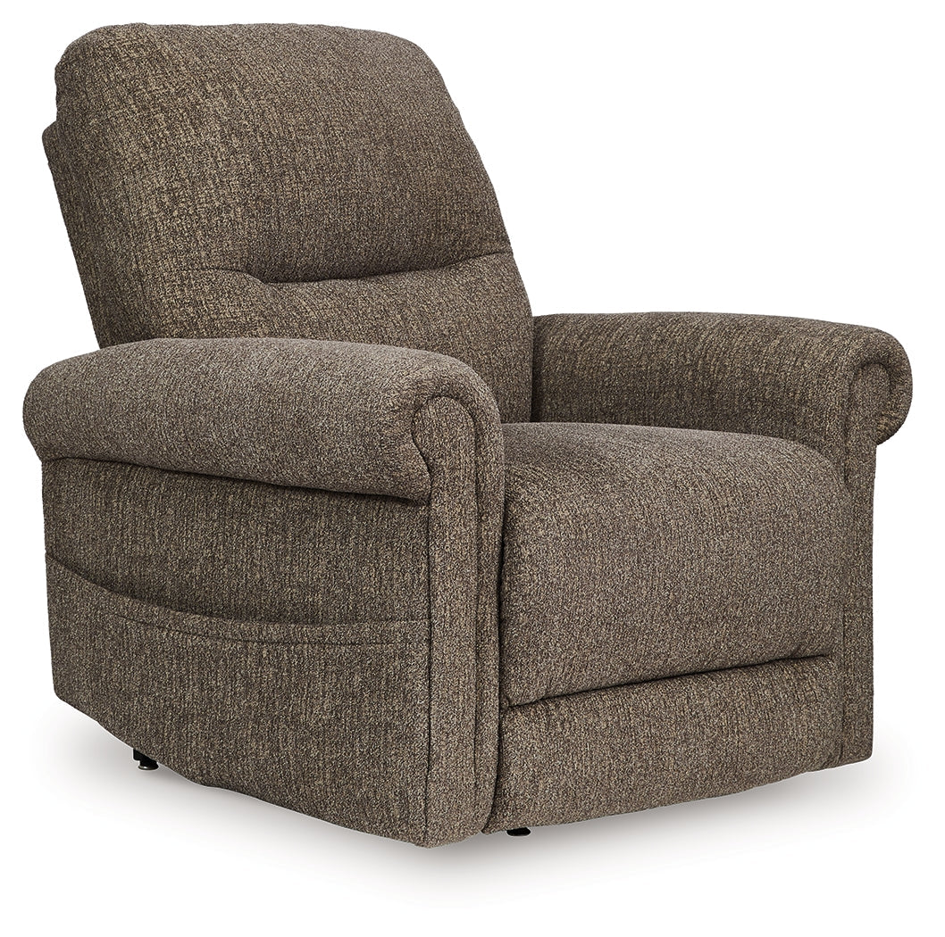 Aureta Earth Power Lift Recliner by ASHLEY FURNITURE at Eve Furniture