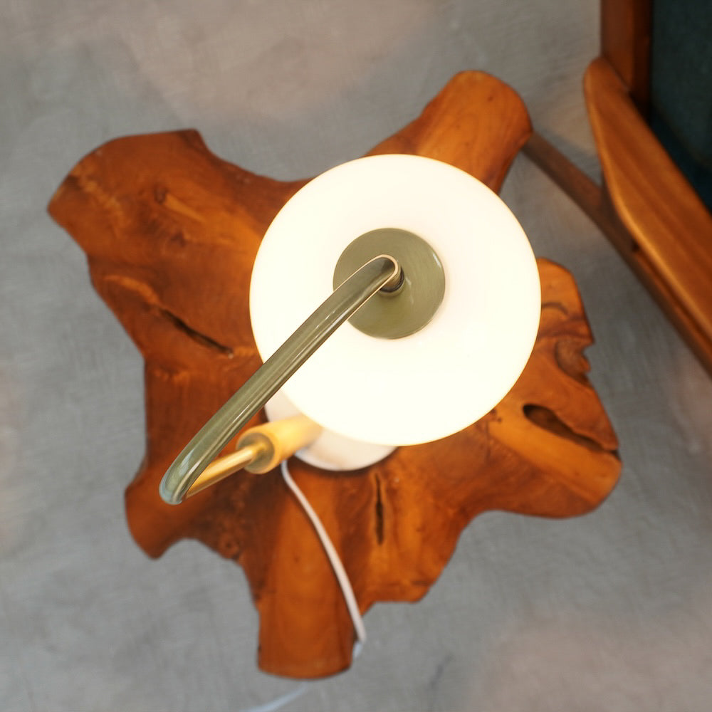 Auris White Globe Lampshade Table Lamp with Marble Base by Ashcroft Furniture at Eve Furniture