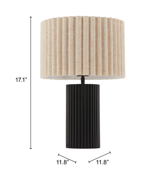 Aurora Beige & Black Table Lamp by Zuomod at Eve Furniture