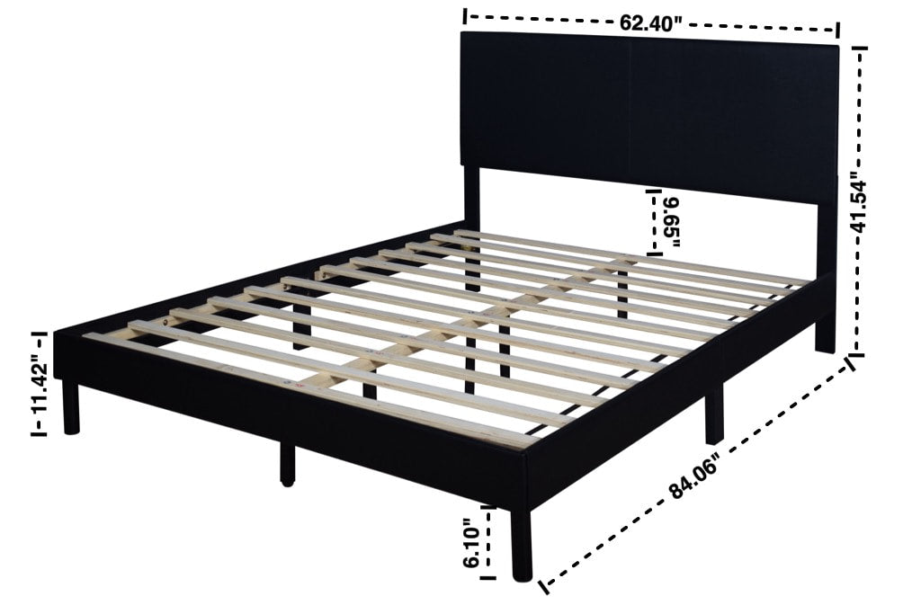 Aurora Black Full Platform Bed by Happy Homes at Eve Furniture