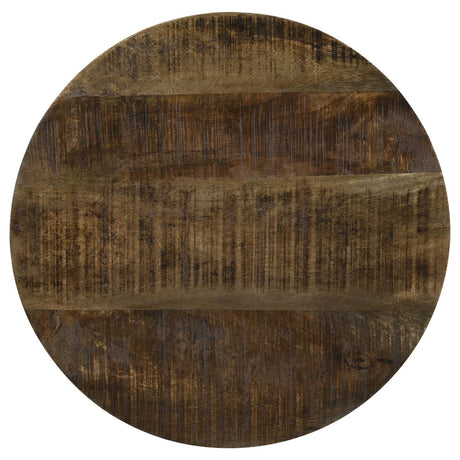 Aurora Natural/Black Round Accent Table with Drum Base by Coaster at Eve Furniture