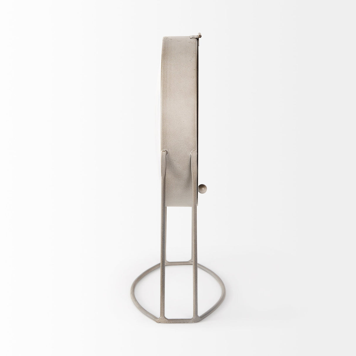 Aurus Matte Gray Metal Table Clock by Mercana at Eve Furniture