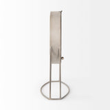 Aurus Matte Gray Metal Table Clock by Mercana at Eve Furniture