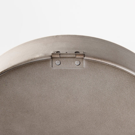 Aurus Matte Gray Metal Table Clock by Mercana at Eve Furniture