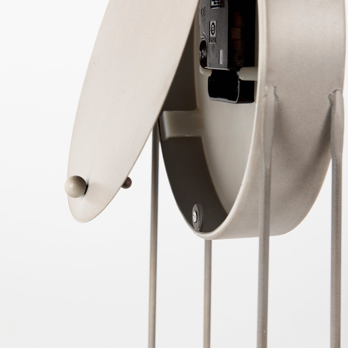 Aurus Matte Gray Metal Table Clock by Mercana at Eve Furniture