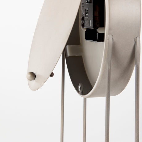 Aurus Matte Gray Metal Table Clock by Mercana at Eve Furniture