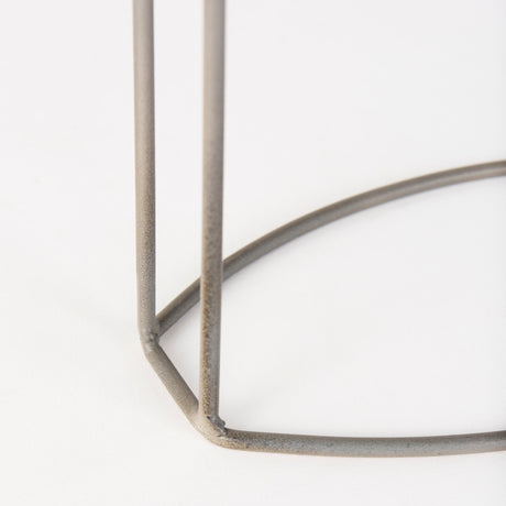 Aurus Matte Gray Metal Table Clock by Mercana at Eve Furniture