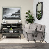 Aurus Matte Gray Metal Table Clock by Mercana at Eve Furniture