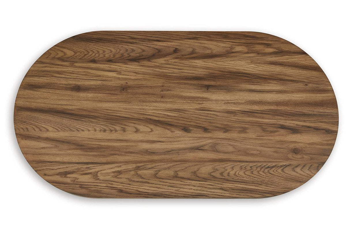 Austanny Warm Brown Coffee Table and 2 End Tables by Ashley at Eve Furniture