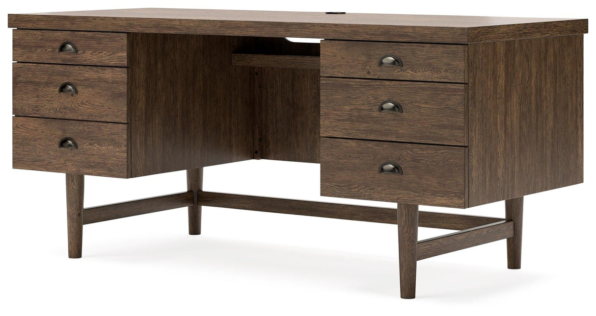 [Special Price] Austanny Warm Brown 67" Home Office Desk by Ashley at Eve Furniture
