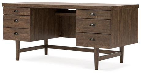 [Special Price] Austanny Warm Brown 67" Home Office Desk by Ashley at Eve Furniture
