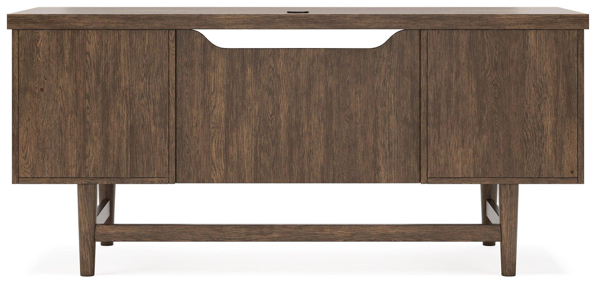[Special Price] Austanny Warm Brown 67" Home Office Desk by Ashley at Eve Furniture