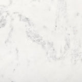 Austen Round White Marble Top W/ Black Metal Frame Coffee Table by Mercana at Eve Furniture