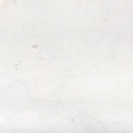 Austen Round White Marble Top W/ Black Metal Frame Side Table by Mercana at Eve Furniture