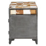 Austin 23" Small Brown Hair on Hide Reclaimed Locker Bench by Home Trends & Design at Eve Furniture