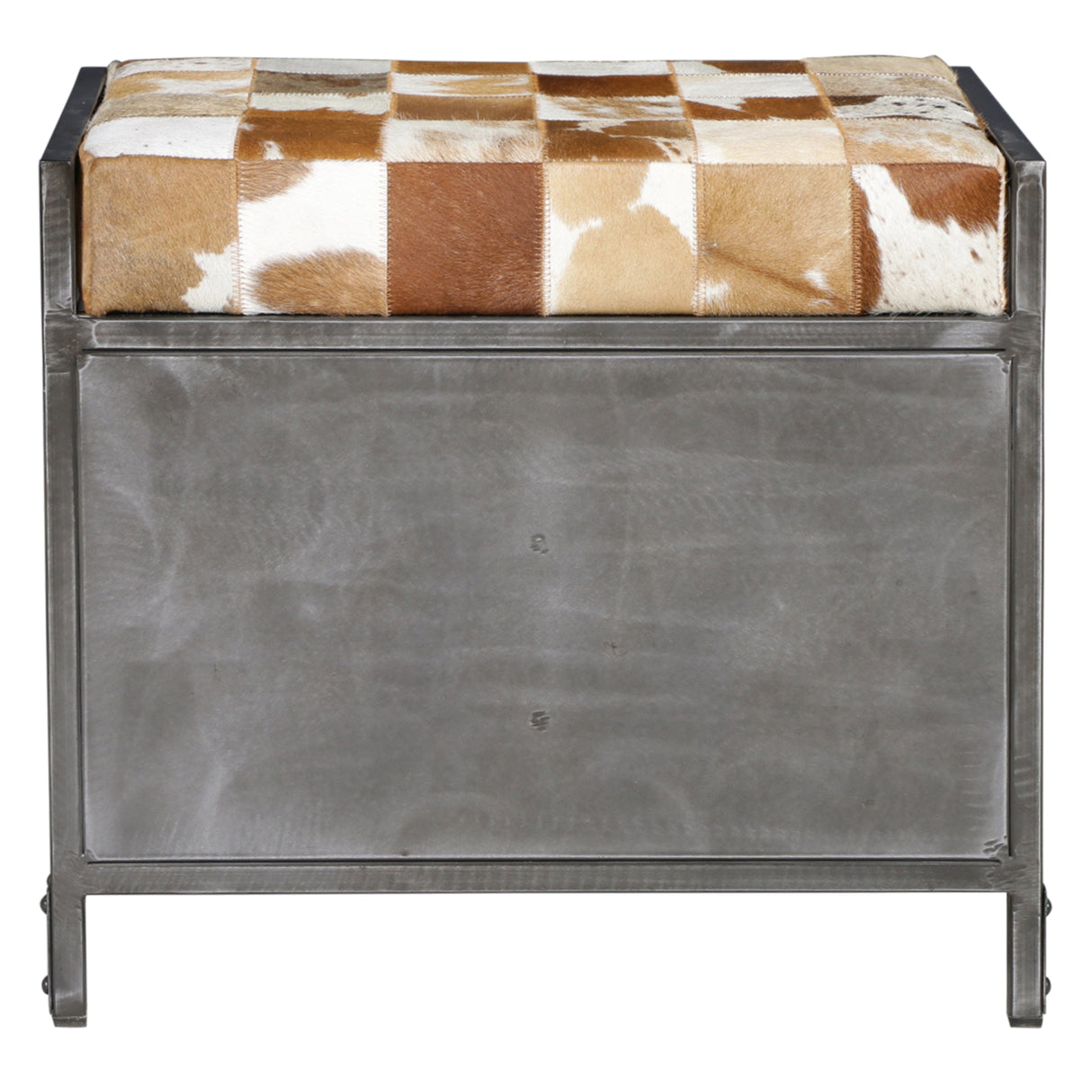 Austin 23" Small Brown Hair on Hide Reclaimed Locker Bench by Home Trends & Design at Eve Furniture