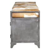Austin 47" Large Brown Hair on Hide Reclaimed Locker Bench by Home Trends & Design at Eve Furniture